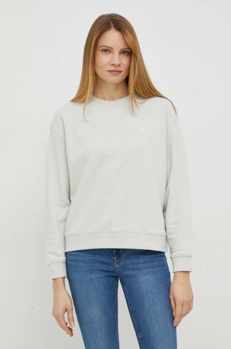 Кофта Lee жіноча колір сірий однотонна