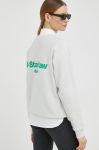Бавовняна кофта G-Star Raw жіноча колір сірий з принтом Бавовняна кофта G-Star Raw жіноча колір сірий з принтом
