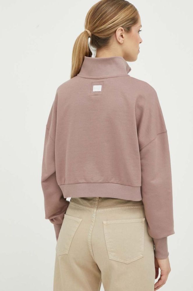 Бавовняна кофта G-Star Raw жіноча колір рожевий однотонна фото 3