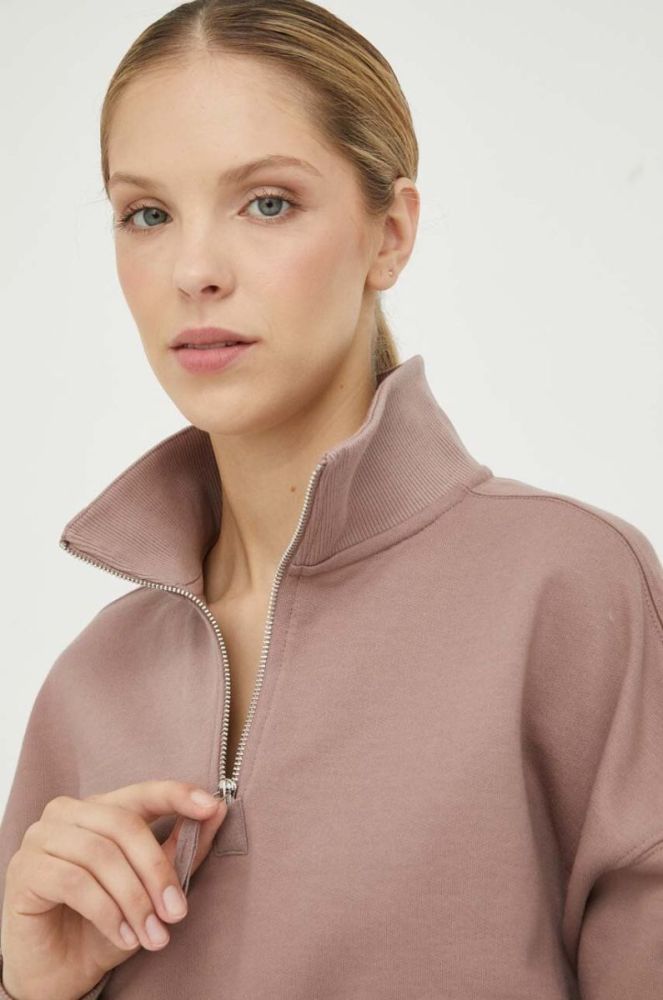 Бавовняна кофта G-Star Raw жіноча колір рожевий однотонна фото 4