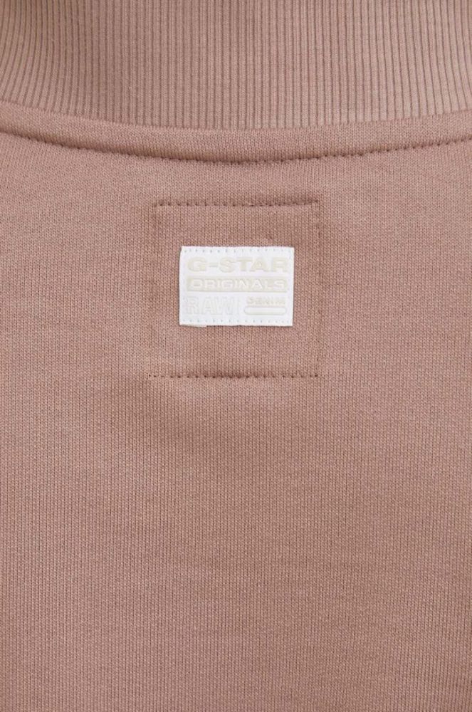 Бавовняна кофта G-Star Raw жіноча колір рожевий однотонна фото 5