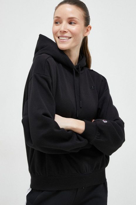 Кофта Champion жіноча колір чорний з капюшоном однотонна (3068820)