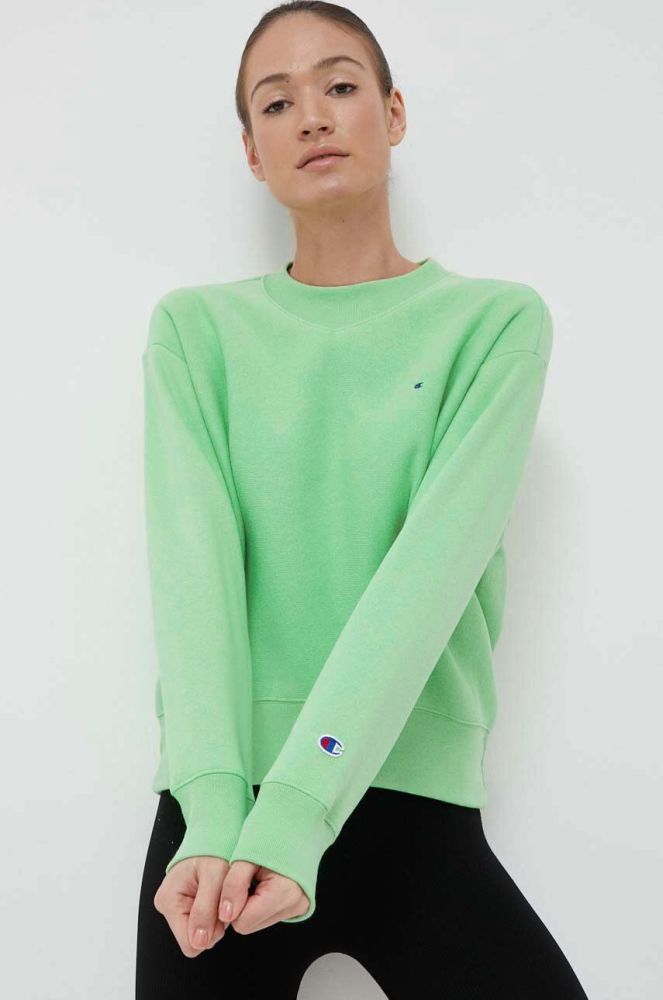 Кофта Champion жіноча колір зелений однотонна (3190620)
