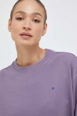 Бавовняна кофта Champion жіноча колір фіолетовий однотонна