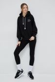 Кофта Champion жіноча колір чорний з капюшоном з принтом