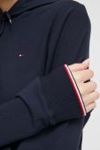 Кофта лаунж Tommy Hilfiger колір синій з капюшоном з аплікацією