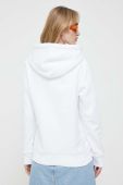 Кофта Superdry жіноча колір білий з капюшоном з принтом