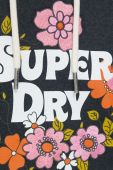 Кофта Superdry жіноча колір сірий з капюшоном з принтом (2990134)