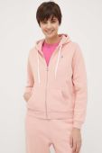 Кофта Polo Ralph Lauren жіноча колір рожевий з капюшоном однотонна (3190639)