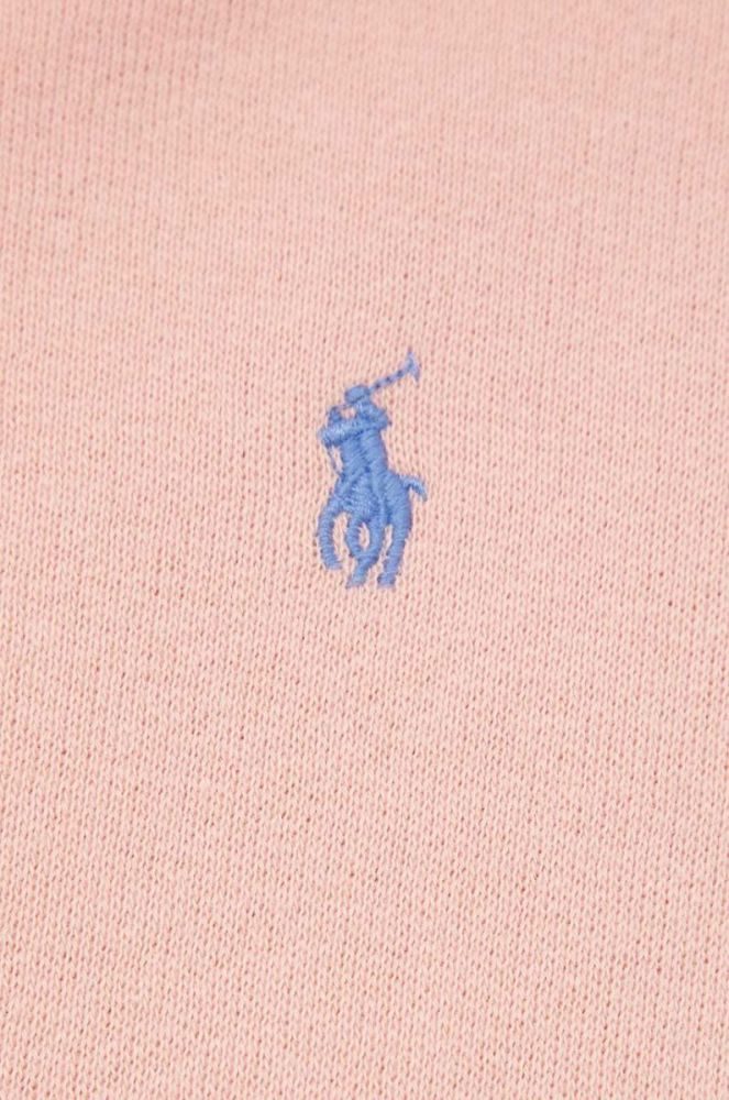 Кофта Polo Ralph Lauren жіноча колір рожевий з капюшоном однотонна (3190639) фото 5