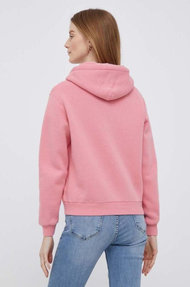 Кофта Polo Ralph Lauren жіноча колір рожевий з капюшоном однотонна (3190652) фото 3