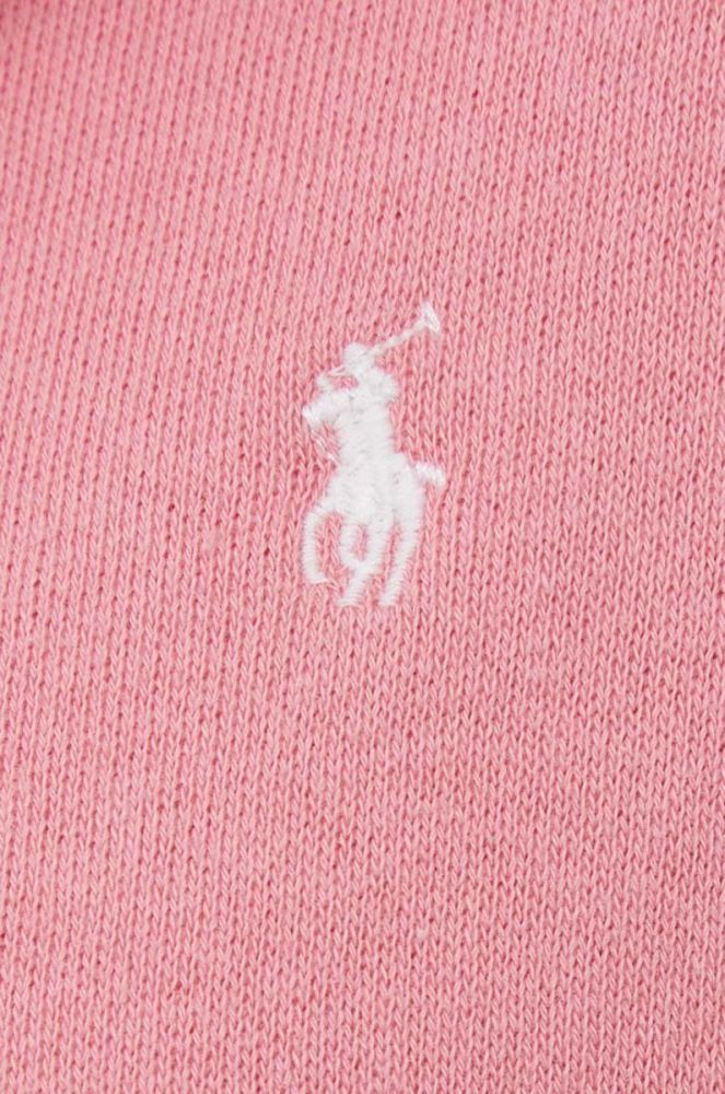 Кофта Polo Ralph Lauren жіноча колір рожевий з капюшоном однотонна (3190652) фото 5