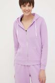 Кофта Polo Ralph Lauren жіноча колір фіолетовий з капюшоном однотонна