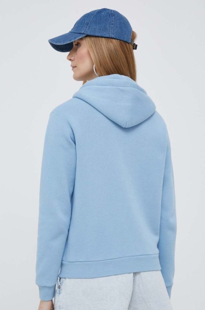 Кофта Polo Ralph Lauren жіноча з капюшоном однотонна колір блакитний (3190647) фото 3