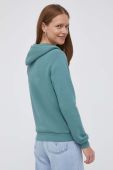 Кофта Polo Ralph Lauren жіноча колір зелений з капюшоном однотонна