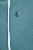 Кофта Polo Ralph Lauren жіноча колір зелений з капюшоном однотонна