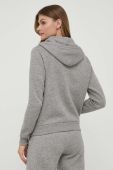 Кофта Polo Ralph Lauren жіноча колір сірий з капюшоном однотонна