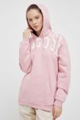Кофта Ellesse жіноча колір рожевий з капюшоном з принтом (3187829)