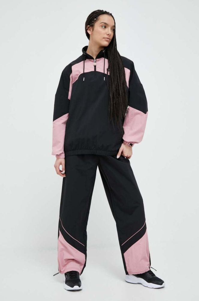 Куртка Ellesse жіноча колір чорний перехідна oversize фото 2