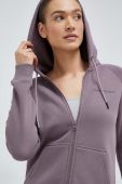 Кофта Peak Performance жіноча колір фіолетовий з капюшоном однотонна
