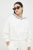 Бавовняна кофта Miss Sixty жіноча колір білий з капюшоном з принтом