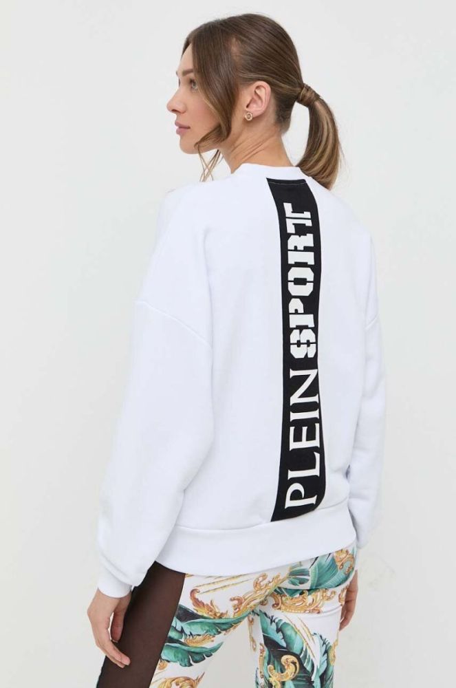 Кофта PLEIN SPORT жіноча колір білий з принтом фото 3