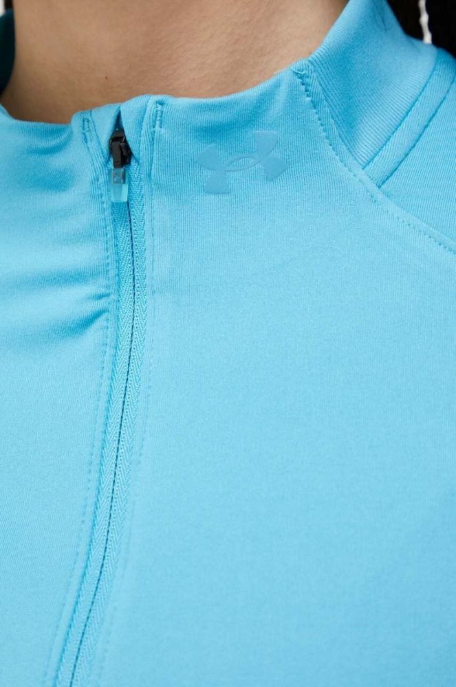 Кофта для бігу Under Armour Qualifier Run 2.0 колір бірюзовий однотонна фото 5