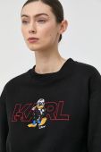 Кофта Karl Lagerfeld жіноча колір чорний з аплікацією (3098686)