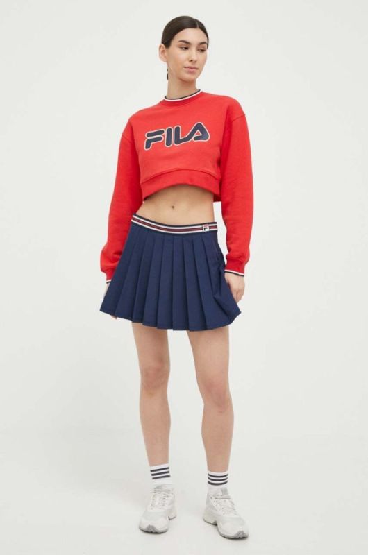 Кофта Fila x Hailey Bieber жіноча колір червоний з принтом фото 2