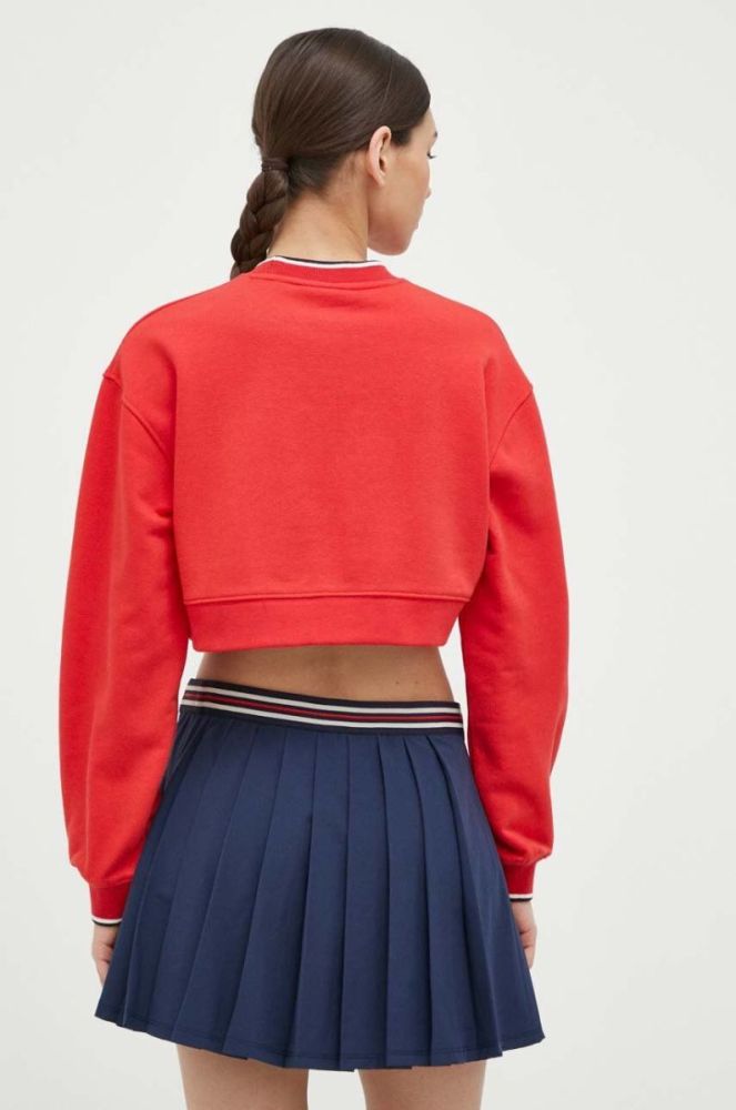 Кофта Fila x Hailey Bieber жіноча колір червоний з принтом фото 3