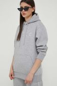 Кофта Nicce жіноча колір сірий з капюшоном з аплікацією
