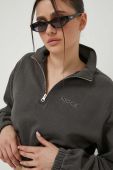 Бавовняна кофта Nicce жіноча колір сірий з аплікацією