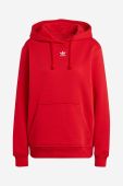 Кофта adidas Originals Adicolor жіноча колір червоний з капюшоном однотонна IA6416-red