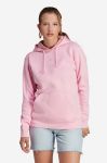 Бавовняна кофта adidas Originals жіноча колір рожевий з капюшоном однотонна IA6419-pink