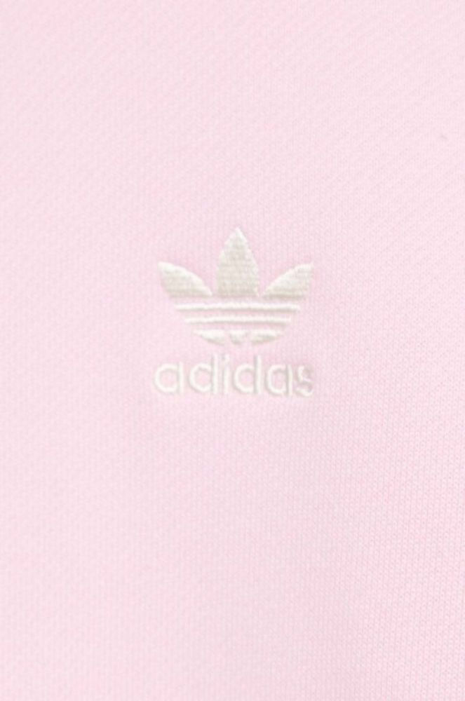 Бавовняна кофта adidas Originals жіноча колір рожевий з аплікацією (3539111) фото 4