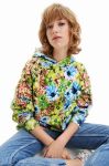 Кофта Desigual жіноча з капюшоном візерунок колір барвистий Кофта Desigual жіноча з капюшоном візерунок колір барвистий