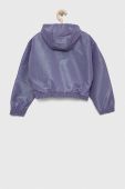 Дитяча кофта adidas G D WV HD HLFZP колір фіолетовий з капюшоном однотонна