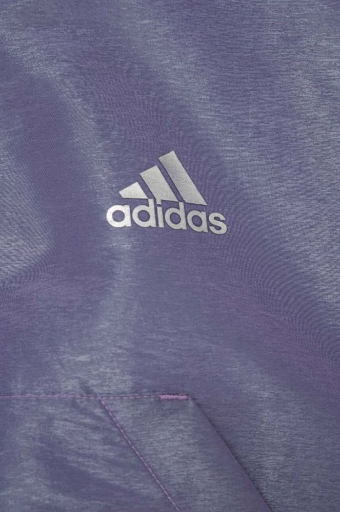 Дитяча кофта adidas G D WV HD HLFZP колір фіолетовий з капюшоном однотонна фото 3