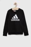 Дитяча бавовняна кофта adidas G BL колір чорний з принтом