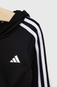 Дитяча кофта adidas колір чорний з капюшоном з аплікацією Дитяча кофта adidas колір чорний з капюшоном з аплікацією