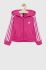 Дитяча кофта adidas G TR-ES 3S колір рожевий з капюшоном однотонна