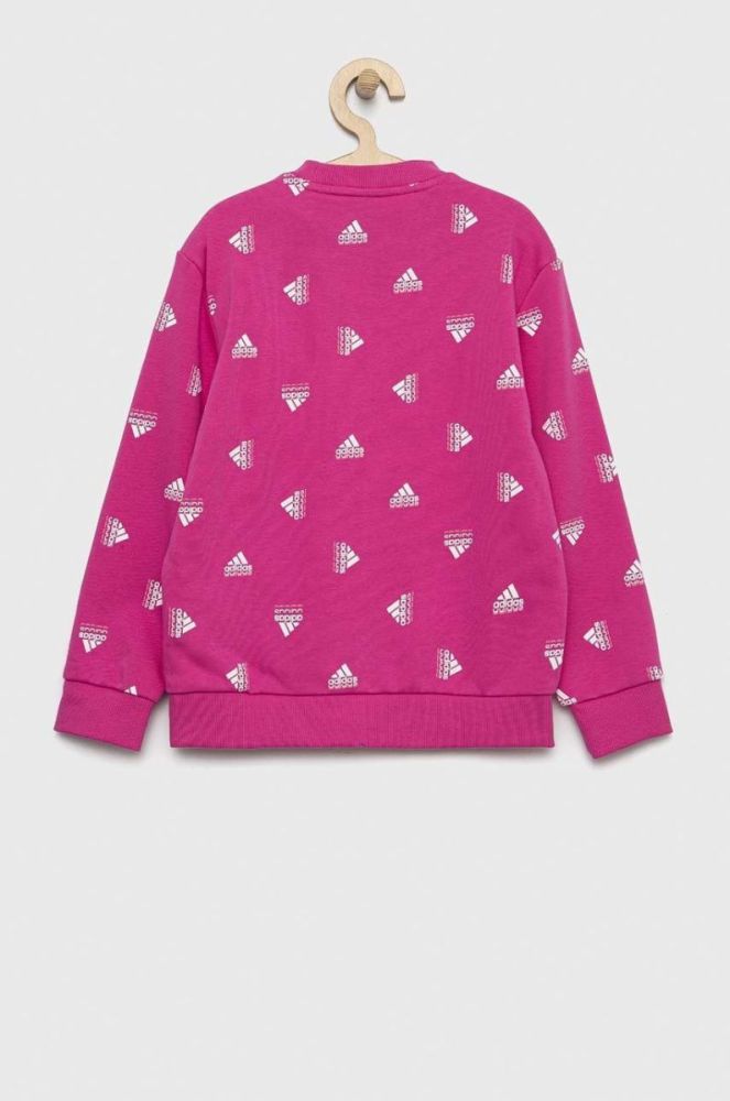 Дитяча кофта adidas G BLUV колір рожевий візерунок фото 2