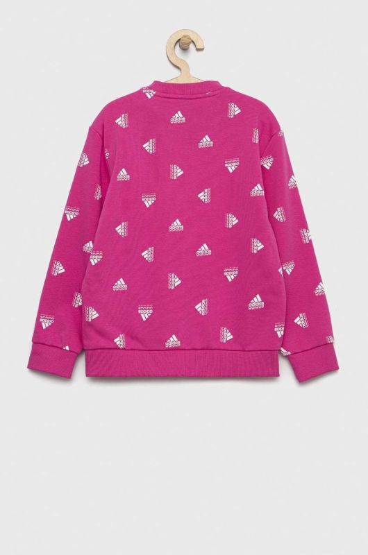 Дитяча кофта adidas G BLUV колір рожевий візерунок фото 2