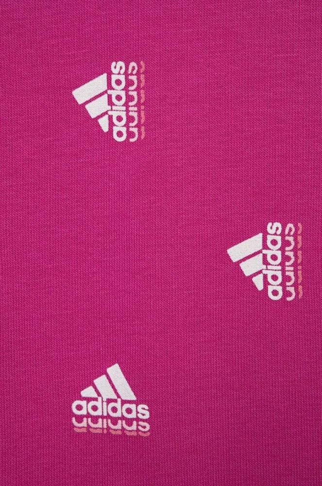 Дитяча кофта adidas G BLUV колір рожевий візерунок фото 3