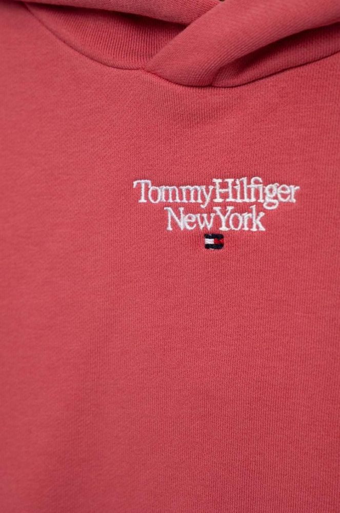 Дитяча кофта Tommy Hilfiger колір рожевий з капюшоном з аплікацією (2856261) фото 3