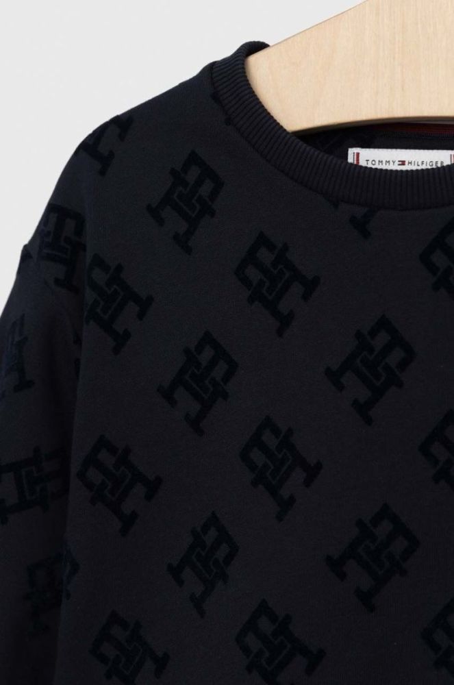 Дитяча бавовняна кофта Tommy Hilfiger колір синій фото 3