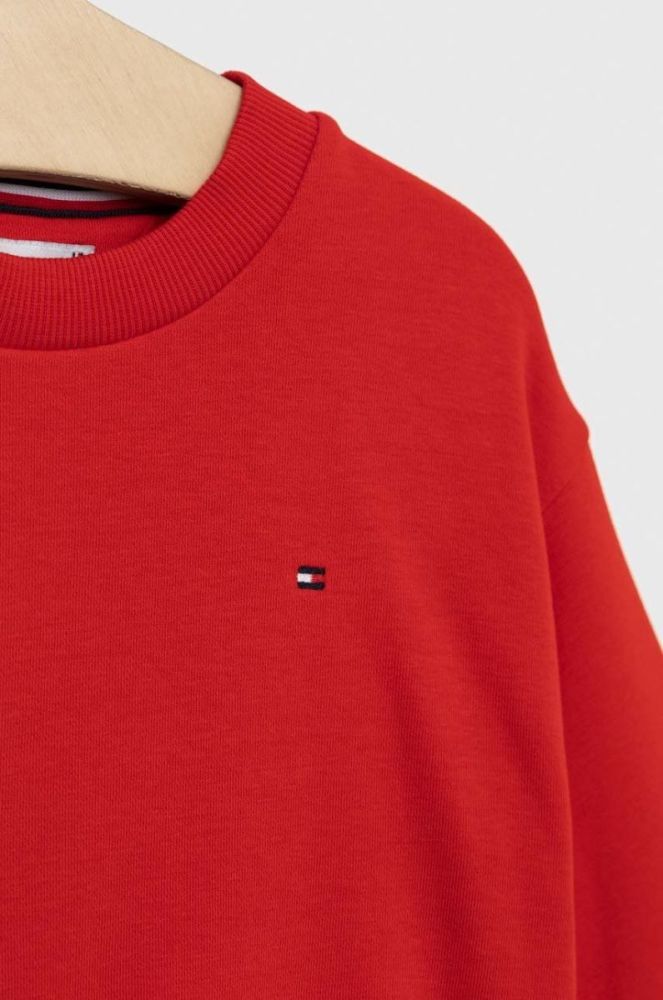 Дитяча кофта Tommy Hilfiger колір червоний однотонна фото 3