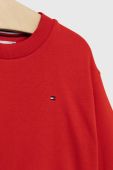 Дитяча кофта Tommy Hilfiger колір червоний однотонна