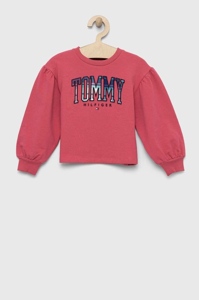 Дитяча кофта Tommy Hilfiger колір рожевий з аплікацією (3077048)