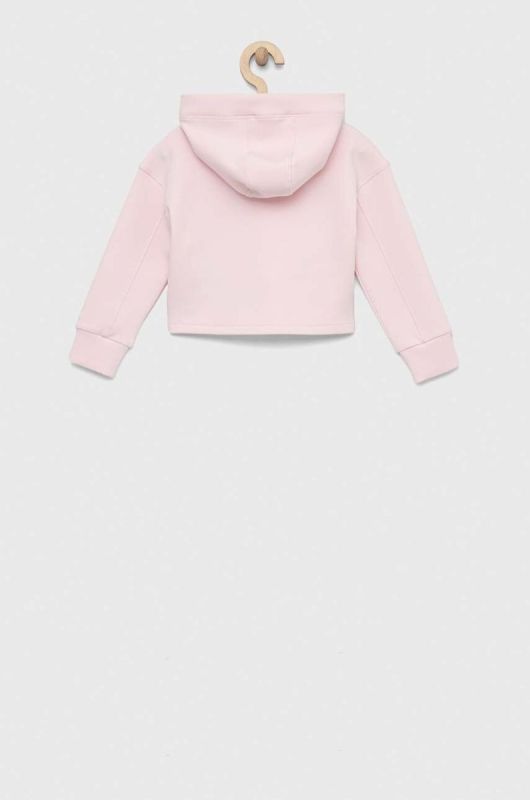 Дитяча кофта Guess колір рожевий з капюшоном з принтом (3002271) фото 2